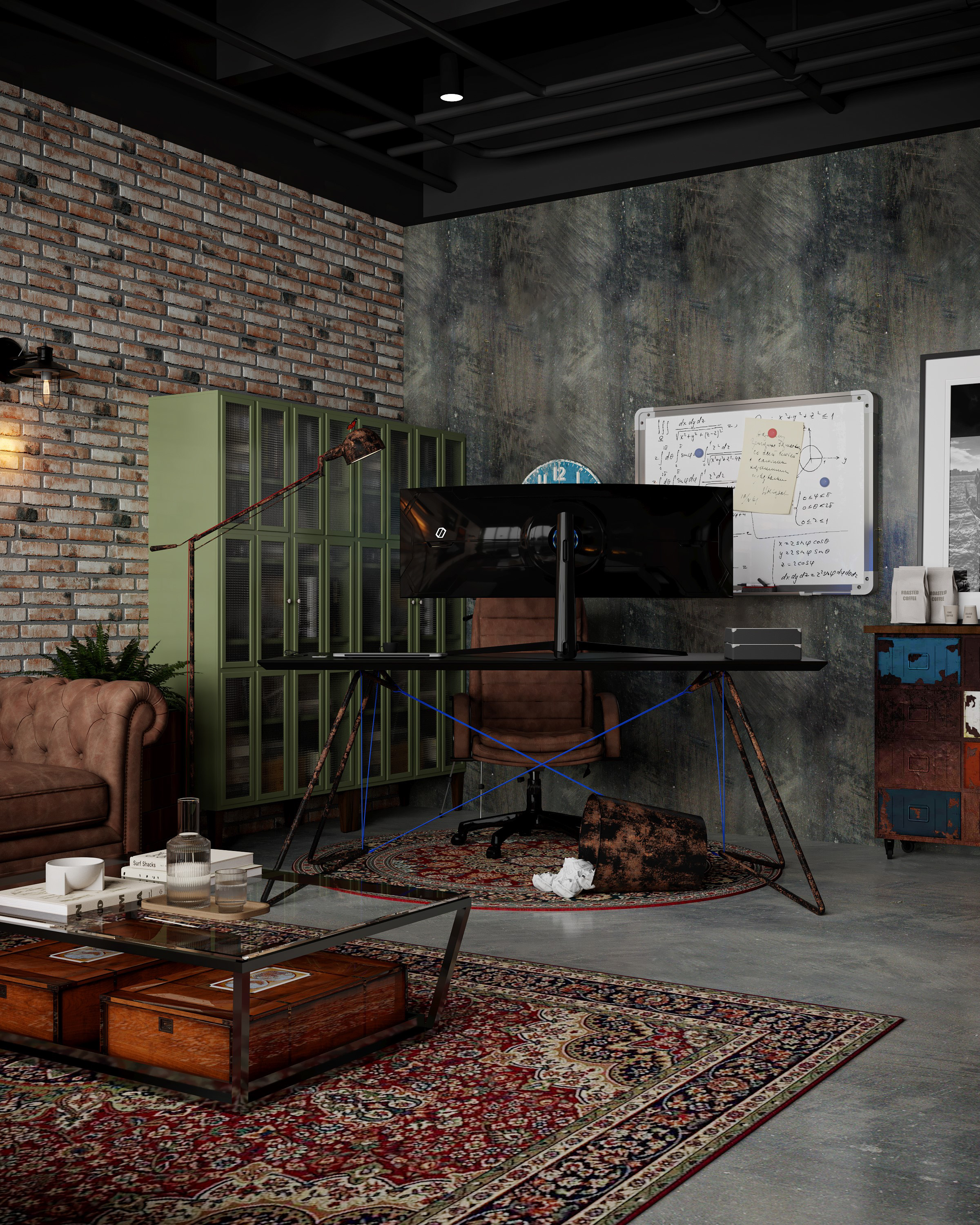 منطقة عمل ذكية بكرسي مريح وإضاءة مدروسة داخل مكتب عصري من تنفيذ إيماج جروب