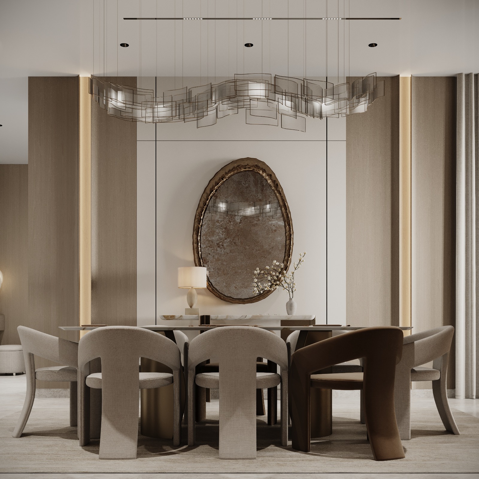 دقة تنفيذ التفاصيل المعمارية والديكورات الداخلية من قبل فريق إيماج جروب