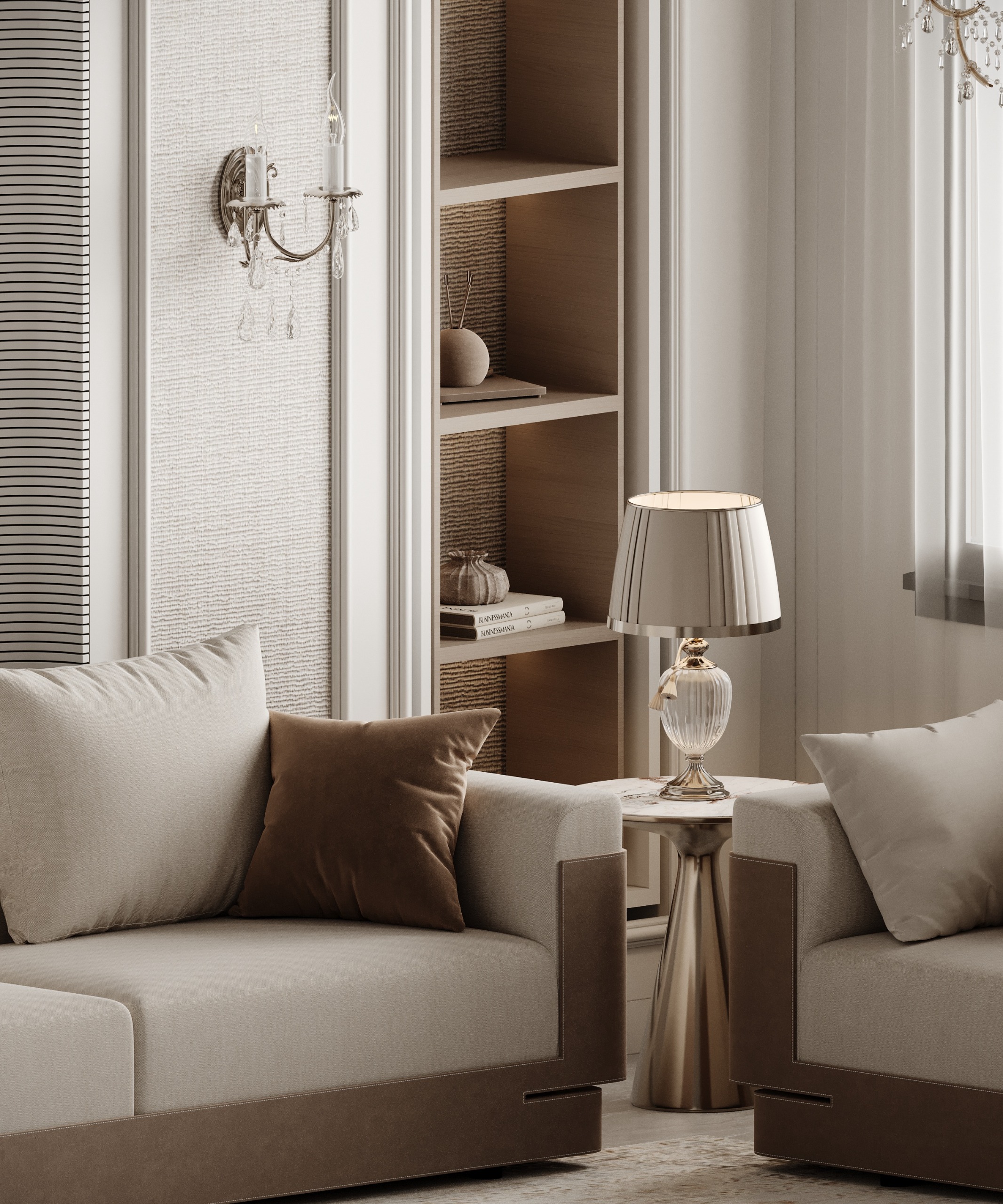 تفاصيل الإضاءة والأسقف في مجلس الرجال بأسلوب عصري وأنيق من تنفيذ إيماج جروب