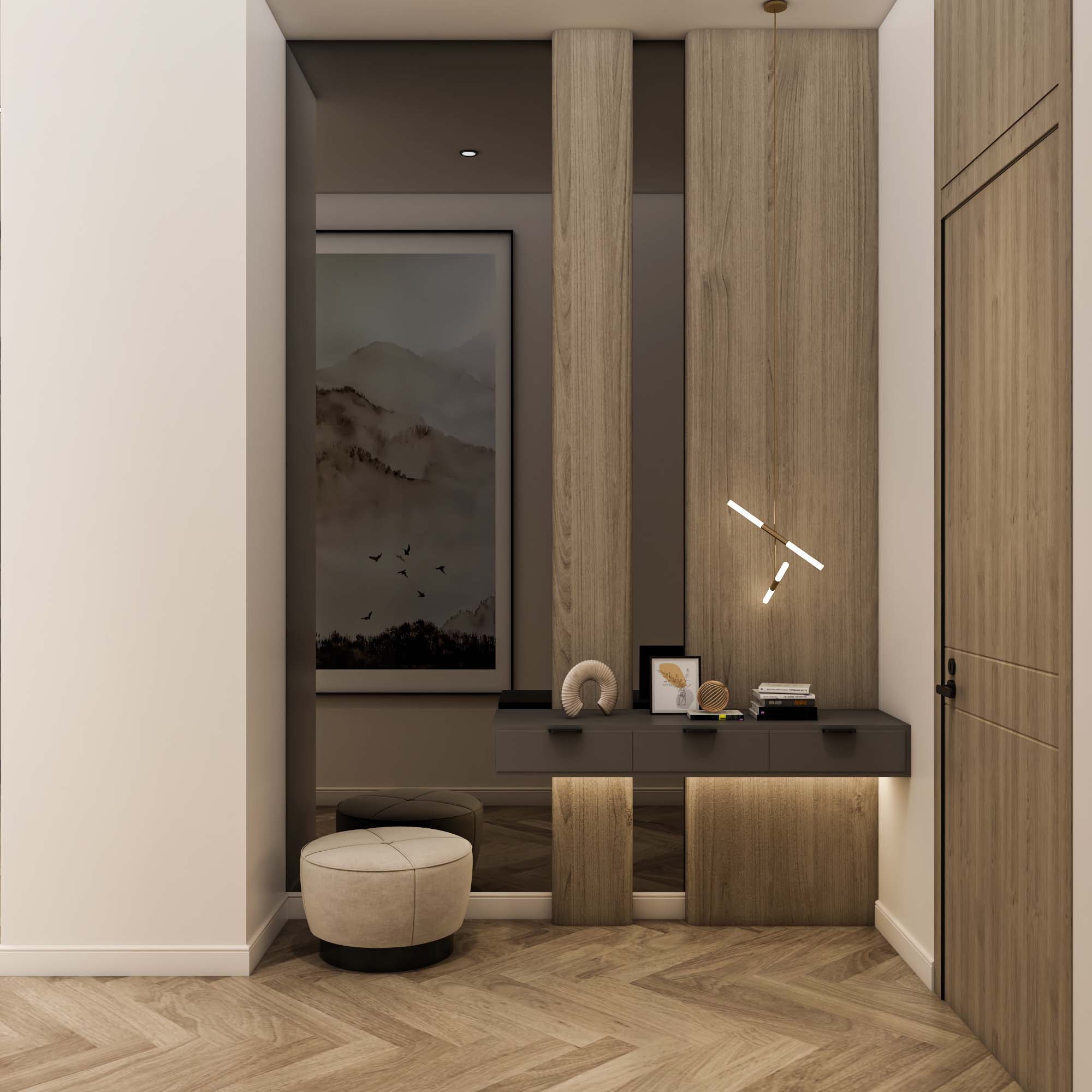 حمام مودرن يجمع بين الرخام الأبيض والإكسسوارات الذهبية المطفي