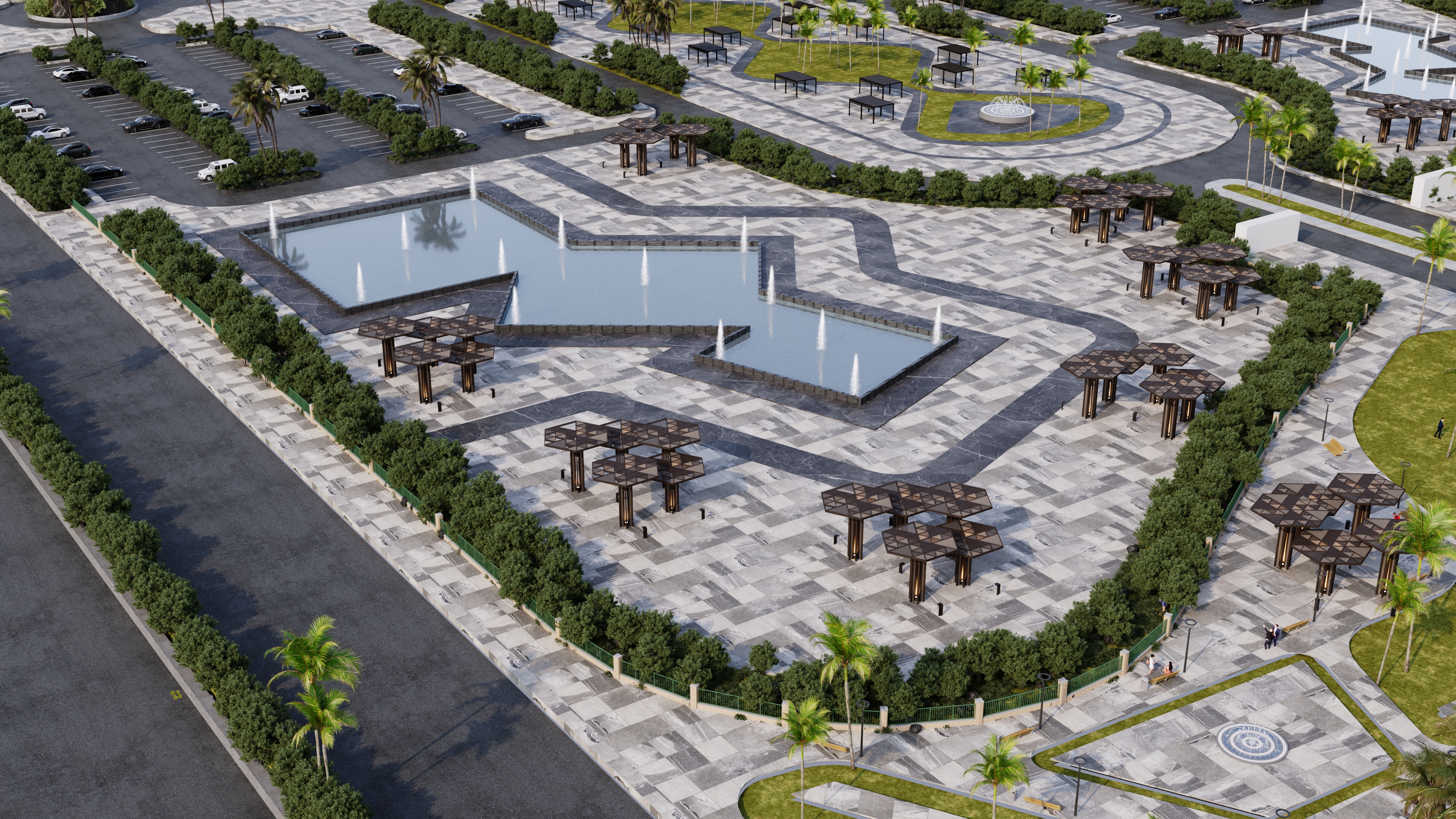 تصميم نوافير ومسطحات مائية مبتكرة في حرم جامعة الأمير محمد بن فهد بالخبر